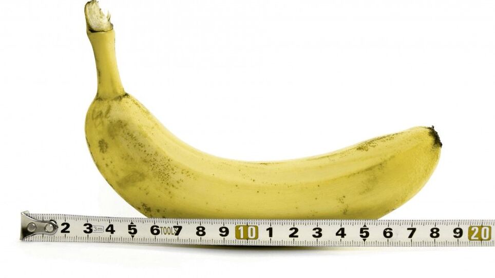 Take banana as an example, measure the penis enlarged with gel