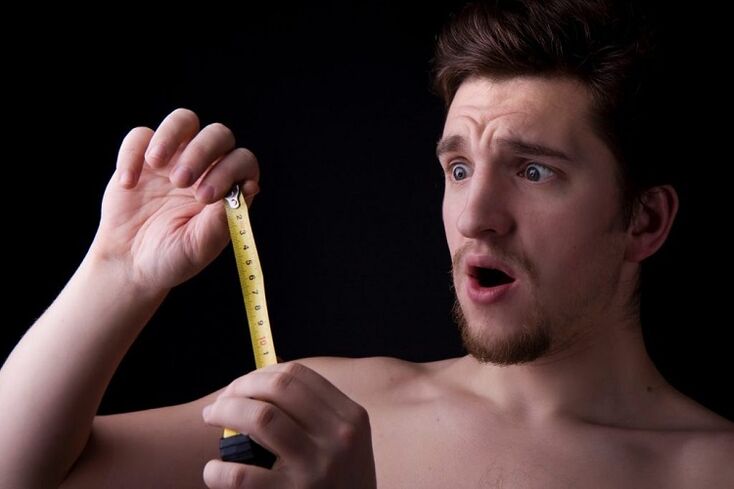 A man measured his penis with a tape measure before enlargement surgery